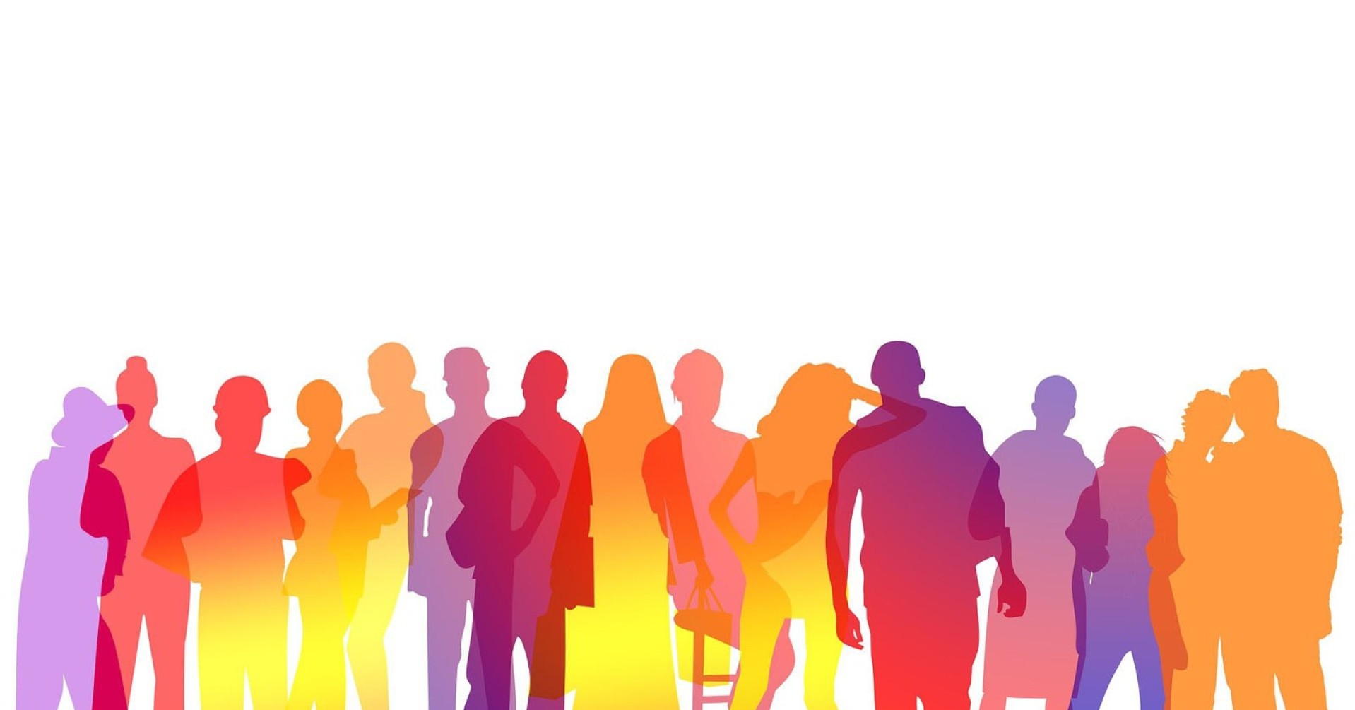 Prostata Hilfe Deutschland: Silhouetten von Menschen als Symbolbild für Krebs und Gesellschaft